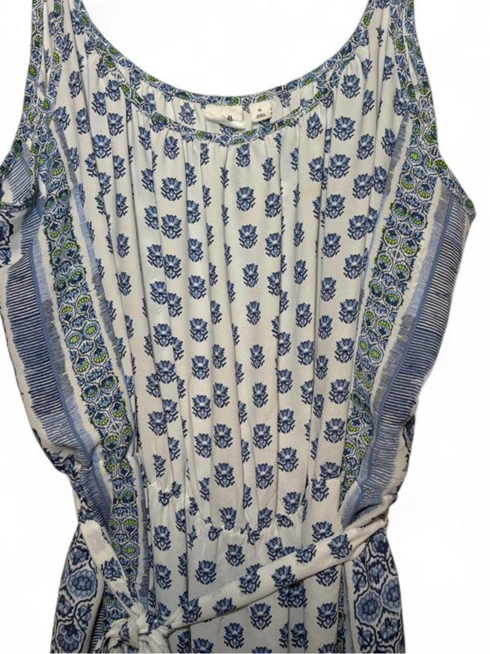 Gap Folk Art White/Blue Floral Maxi Dress - Picture 3 of 8